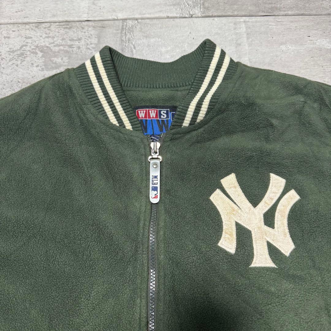 90s NewYork Yankees スタジャン フリース グリーン 希少 L - メルカリ