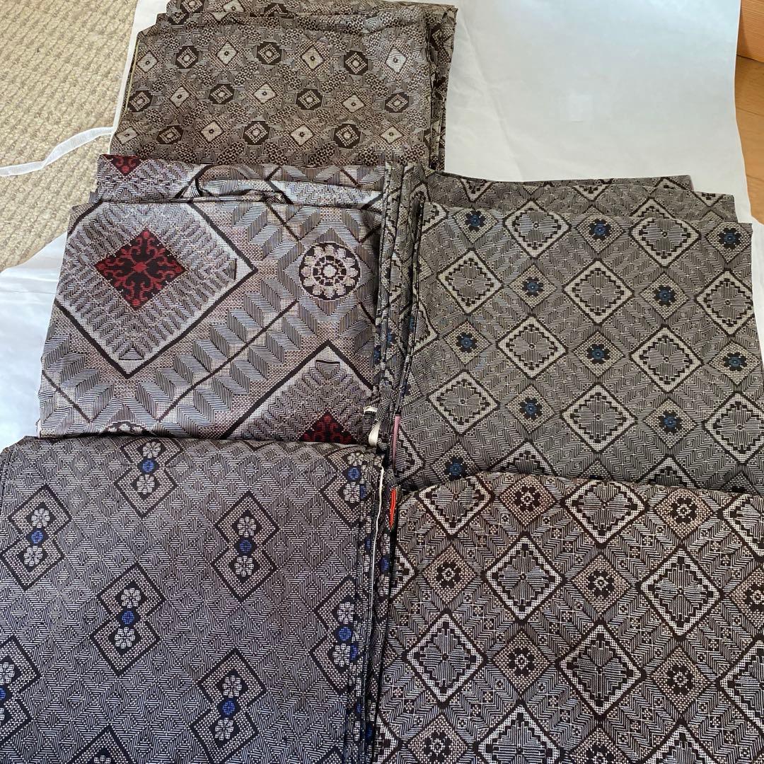 龍郷大島紬　5枚まとめ売り　リメイク用 龍郷大島紬 5枚まとめ売り リメイク用 - メルカリ