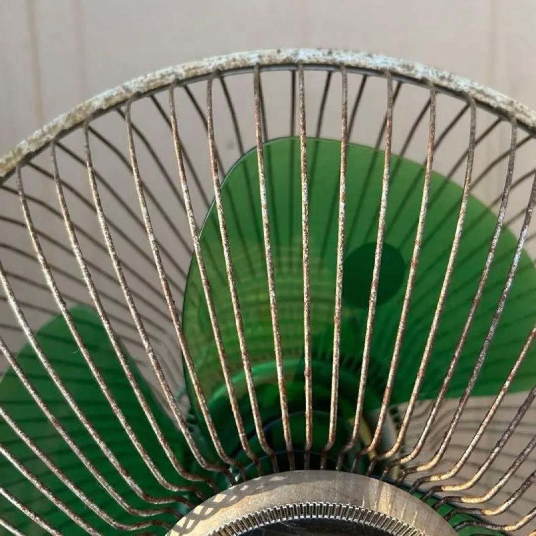 3枚羽 扇風機 日立 H-30TH グリーン 緑 昭和 レトロ アンティーク