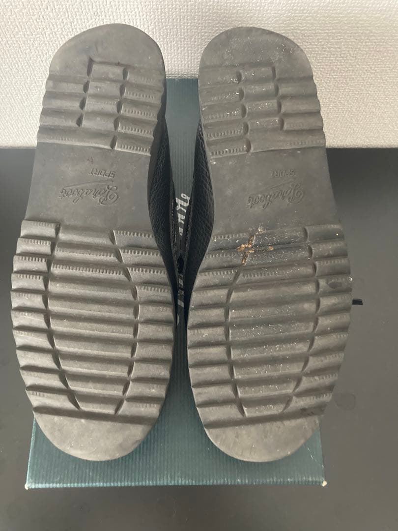 PARABOOT：BARTH SPORT デッキシューズ ブラック×ブラウン 7 Paraboot