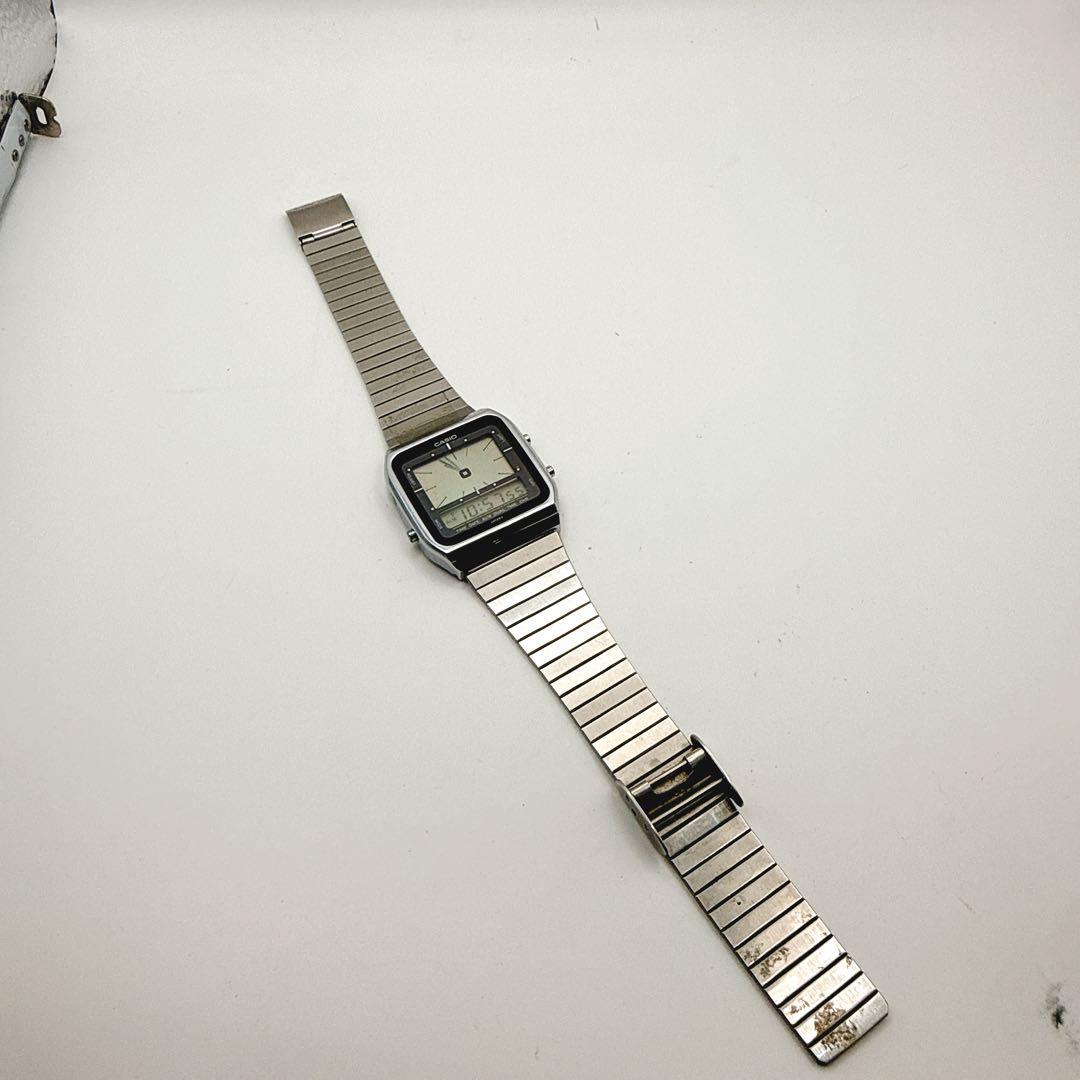 稼働品 CASIO ABE-70 アナデジ 80年代 カシオ デジタル アラーム