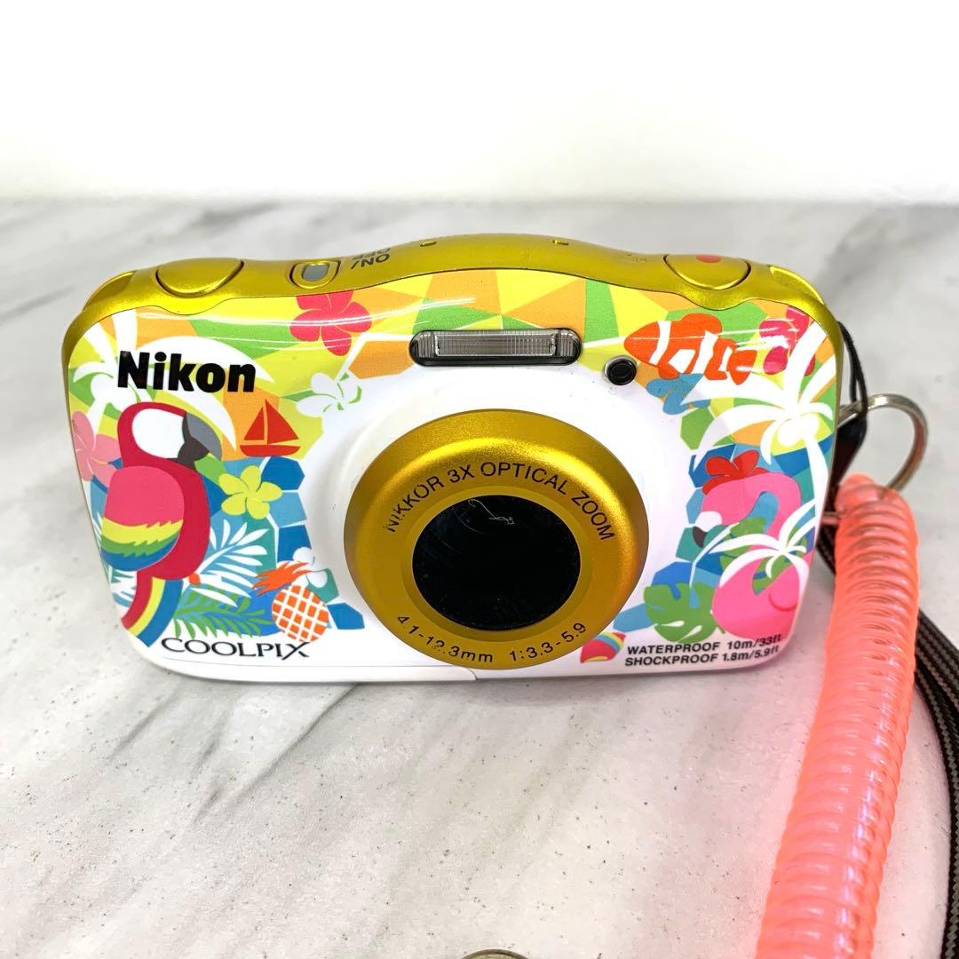 $【動作未確認】ニコン COOLPIX W150 リゾートカラーモデル　防水性 これ1台で大人も子供も使える 撮影が楽しくなる防水コンデジ「ニコン