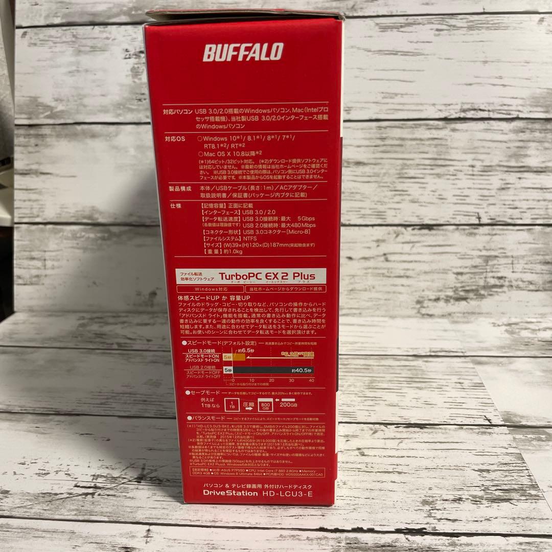 BUFFALO 外付けハードディスク HD-LC3.0U3-BKF 3.0TB①