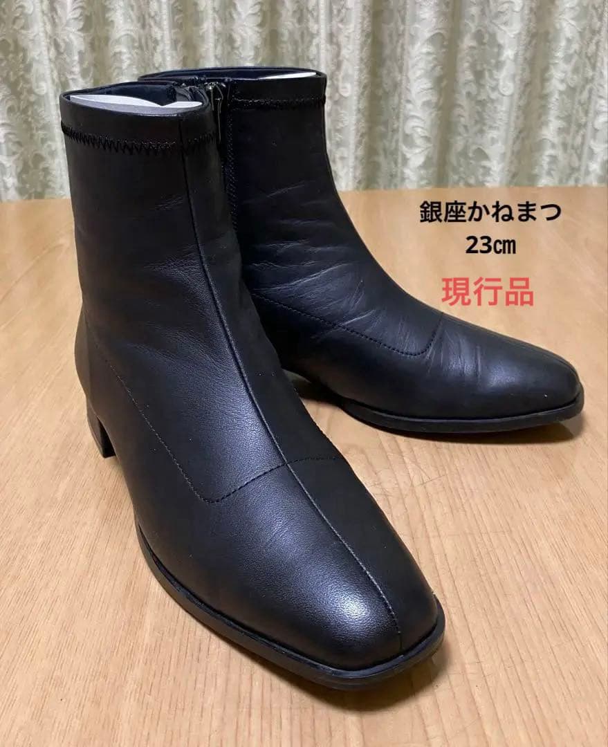 銀座かねまつ　歩きやすい30mmヒールの晴雨兼用ソフトスクエアブーツ（現行品） SLENDERシリーズ からおススメのショートブーツ登場！ | 銀座かねまつ