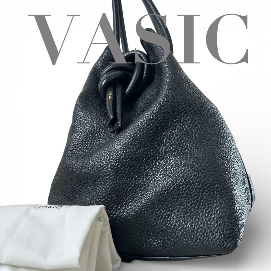 【美品】 VASIC bond 2way レザー ハンドバッグ 黒 シボ革 口コミ・レビュー｜VASIC*ヴァジック BOND ボンド レザー バッグ 激