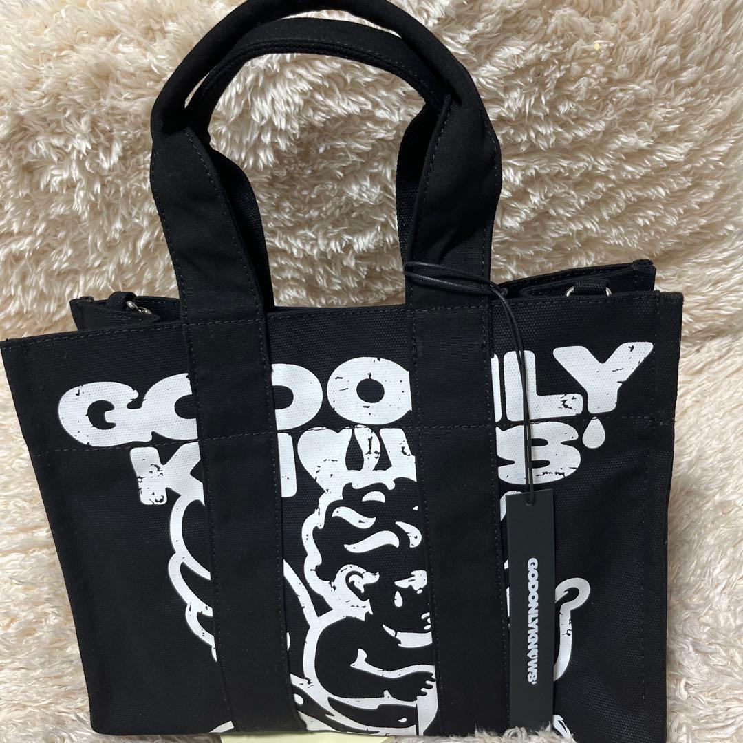 GOD ONLY KNOWS ANGEL LOGO TOTE BAG ブラック - メルカリ