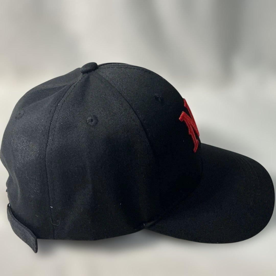 NYロゴ刺繍 ベースボールキャップ 黒 - メルカリ