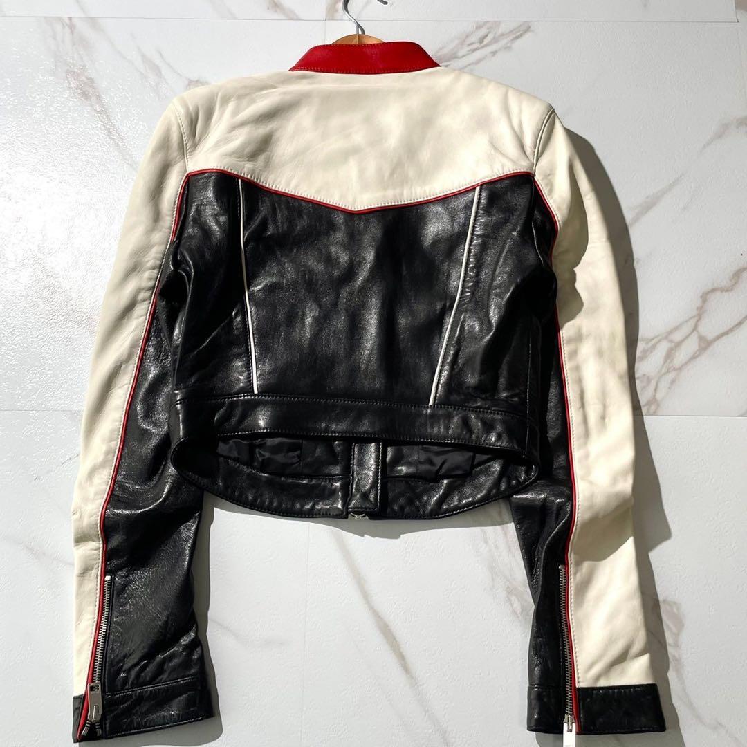 未使用 定価22万 ディーゼル Dロゴ ライダース レザージャケット