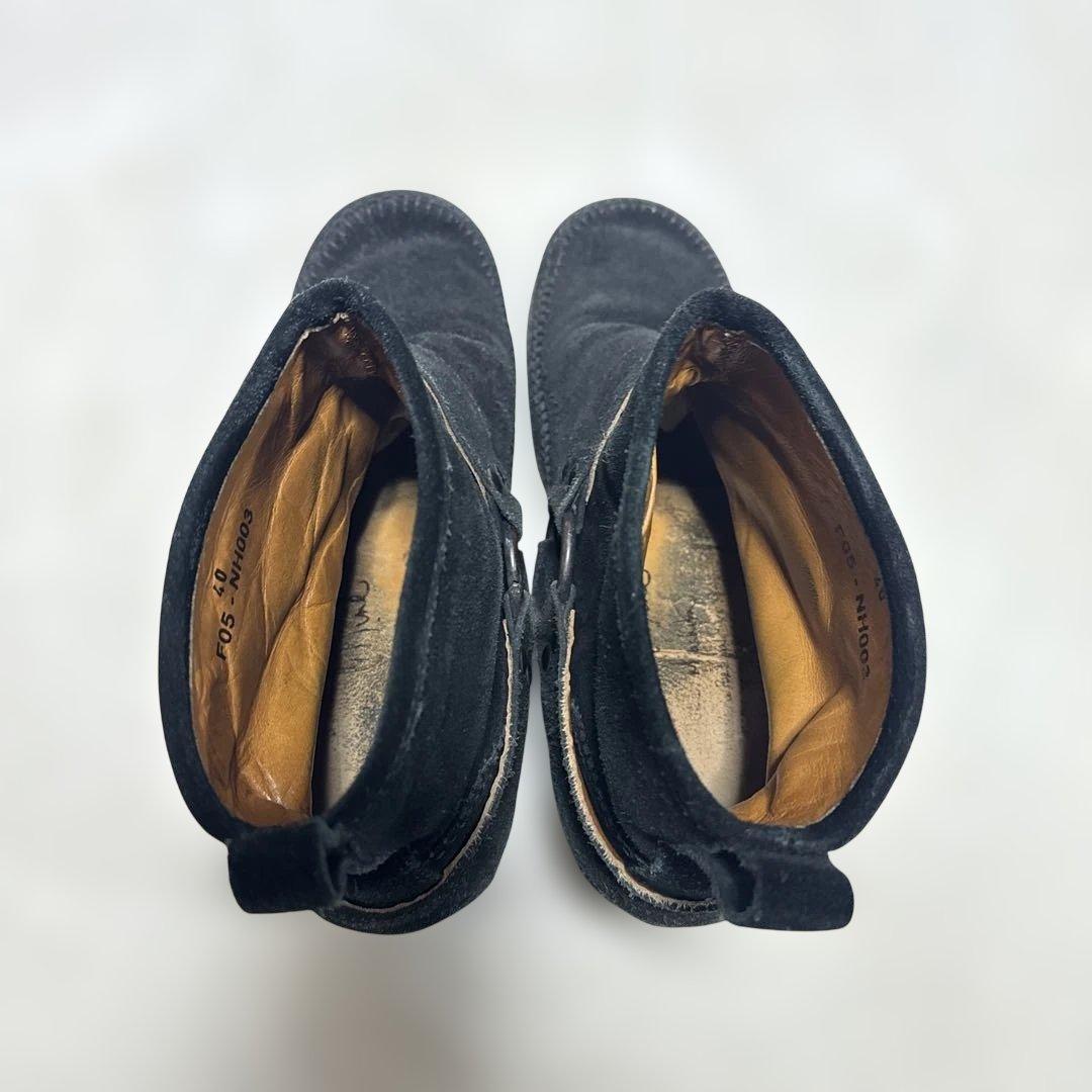 NUMBER (N)INE【40】スエード リング ハーネスブーツ 黒 - メルカリ