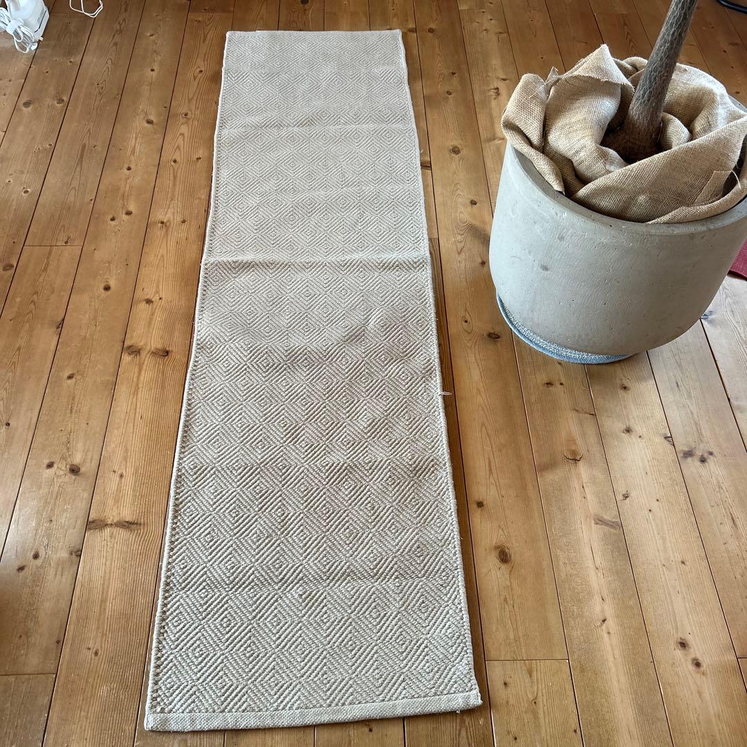 無印良品 ラグ 180×50 ベージュ インド綿 - メルカリ