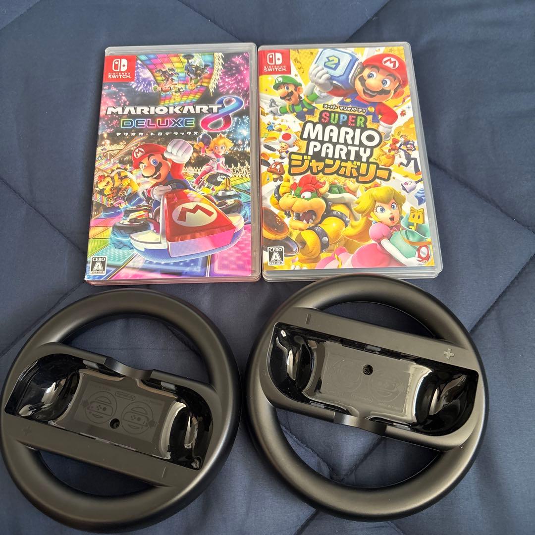 Nintendo Switch マリオカート マリオジャンボリー ハンドルセット 新品】Switch HORI マリオカート8 デラックス Joy-Conハンドル (マリオ