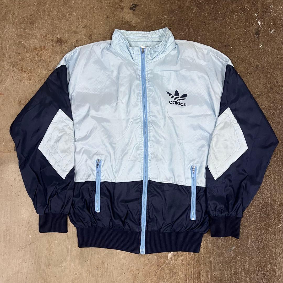 80's 90's adidas 常田大希着用 ナイロン ジャケット ネイビー - メルカリ