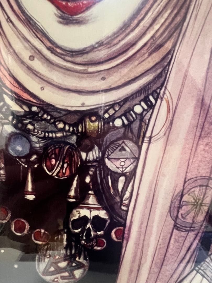 天野喜孝【まなざし】グイン・サーガ絵画（シバクローム、手彩）【作品