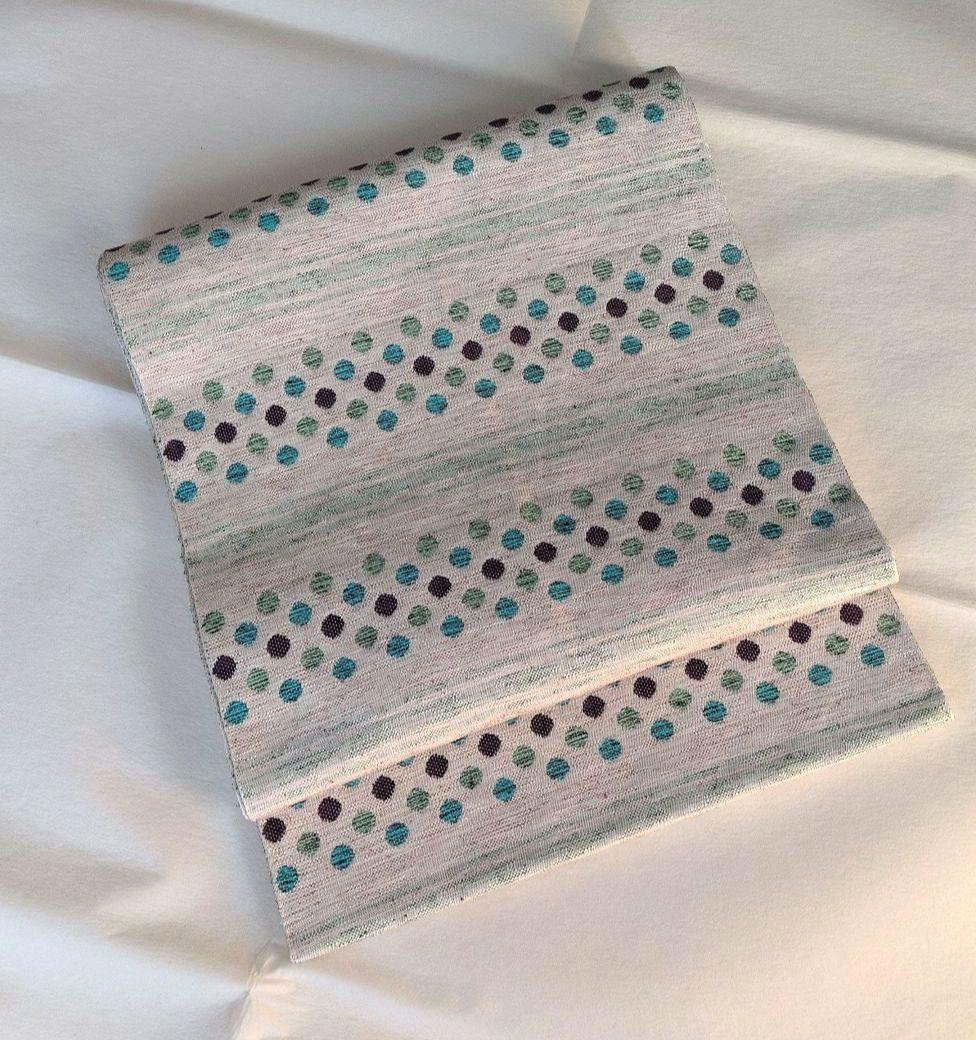 八寸名古屋帯　絹×和紙　「ほほえみ」米沢　スワセンイ スワセンイ 米沢織八寸名古屋帯 さがのｶｰﾈｰｼｮﾝ | きもの葛西屋