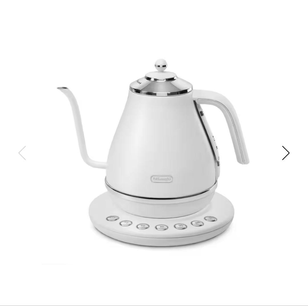 ⭐︎美品⭐︎ デロンギ 電気ケトル アイコナ KBOE1230J-W温度調整機能付き Amazon | De'Longhi (デロンギ) 電気カフェケトル アイコナ KBOE1230J