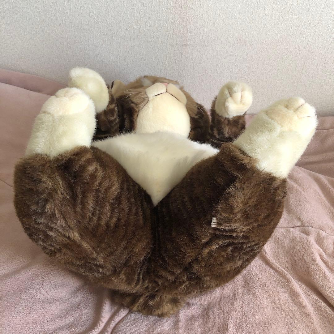 オリエンタルトーイ ジョリーマンマ 特大 眠り猫ぬいぐるみ 紙タグ有