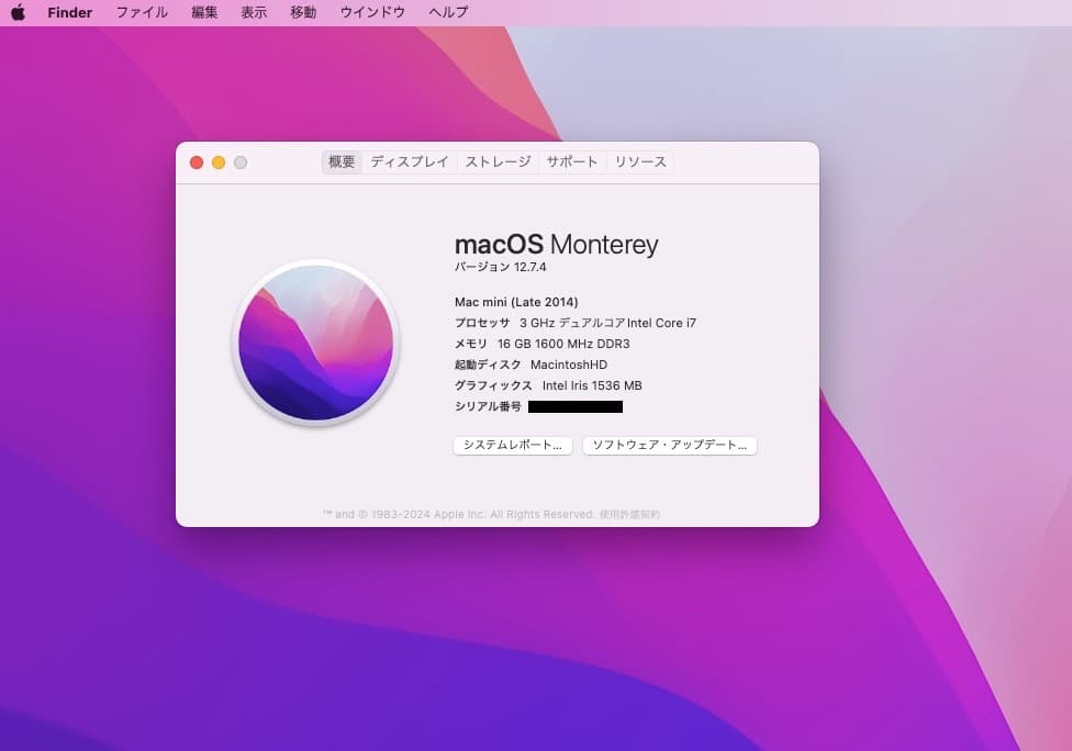 Mac mini Core i7 3.0Ghz 16Gb 新品 SSD 1Tb