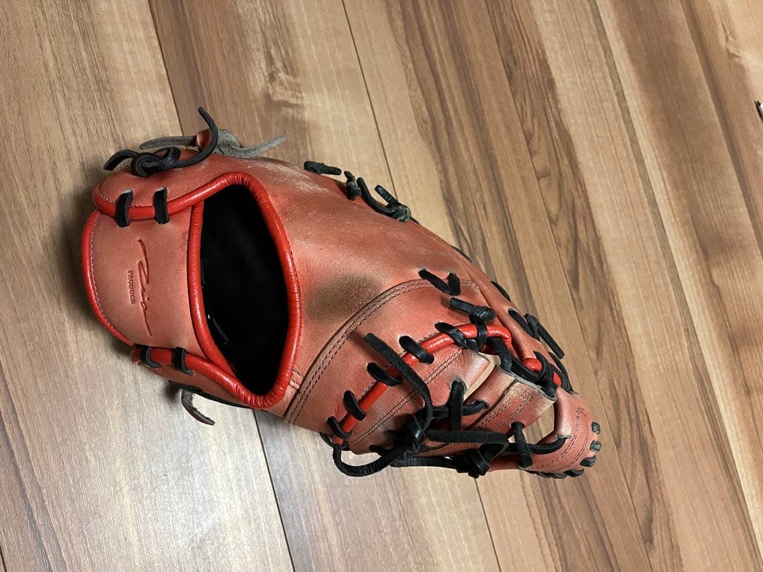 オレンジ レザー 野球グローブ Mizuno Pro ミズノプロ 硬式 グローブ グラブ 内野手用 限定皮革 高校