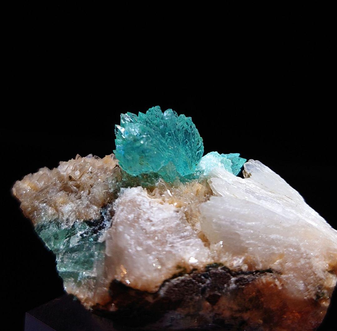 アポフィライト インド産 母岩付き 鉱石 鉱物 ミネラル 標本 原石 犬牙状 ⑤ アポフィライト インド産 母岩付き 鉱石 鉱物 ミネラル 標本 原石 犬牙