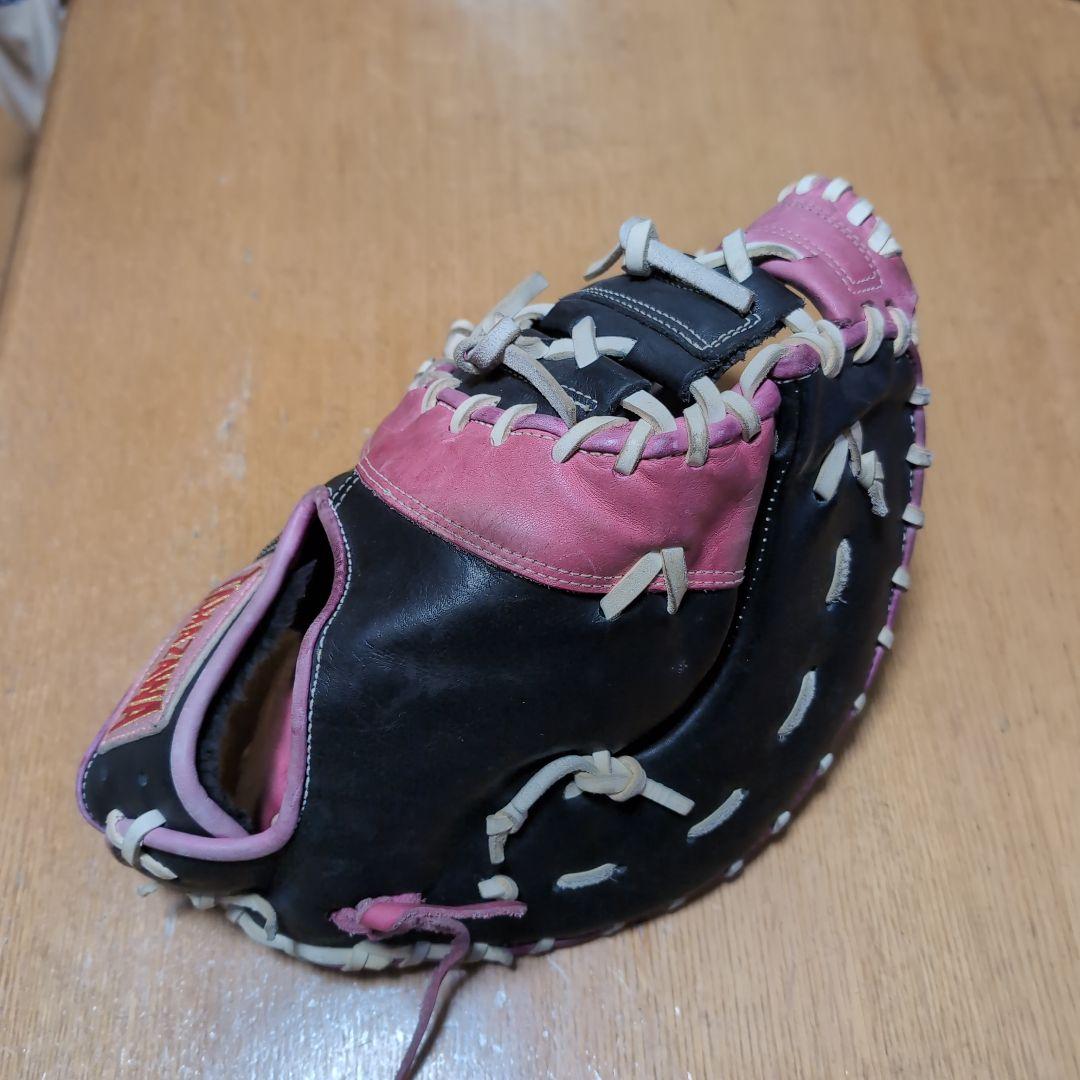 TAMAZAWA 軟式ファーストミット 黒/ピンク 左用 - メルカリ
