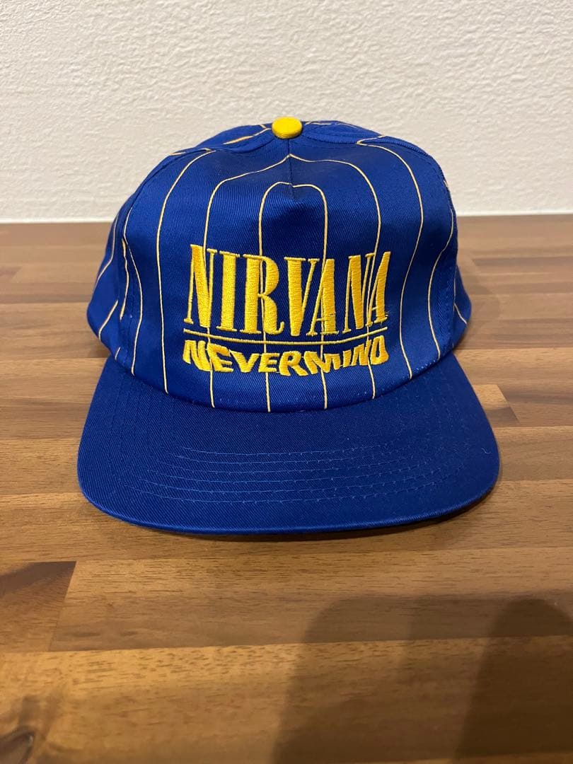 90's NIRVANA NEVERMINDストライプ キャップ ビンテージ 90s Vintage nirvana nevermind Cap - メルカリ
