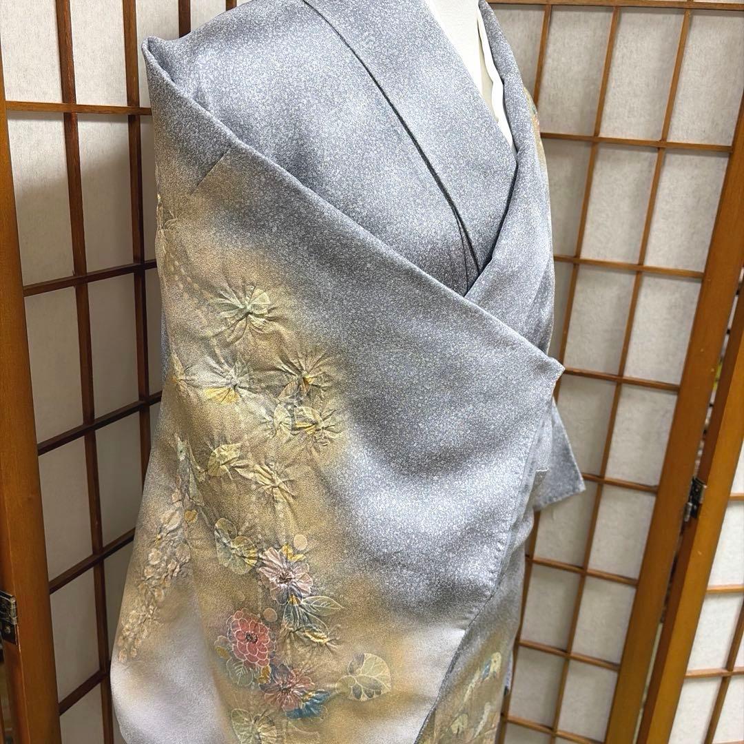 正絹　訪問着《辻ヶ花　銀通し》