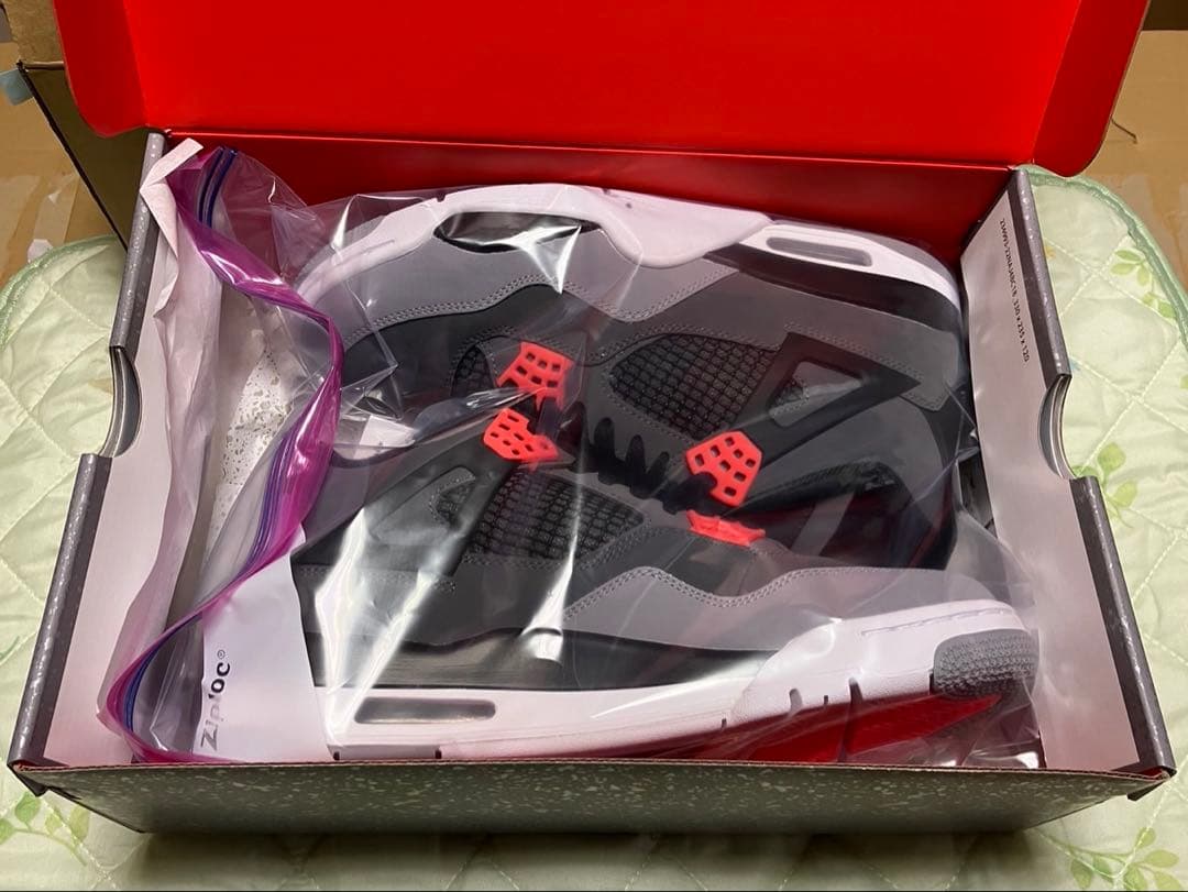 シューズ(男性用) Nike Air Jordan 4 Retro \"Infrared 23\" JORDAN BRAND AIR JORDAN 4 RETRO DARK GREY/INFRARED 23-BLACK-CEMENT