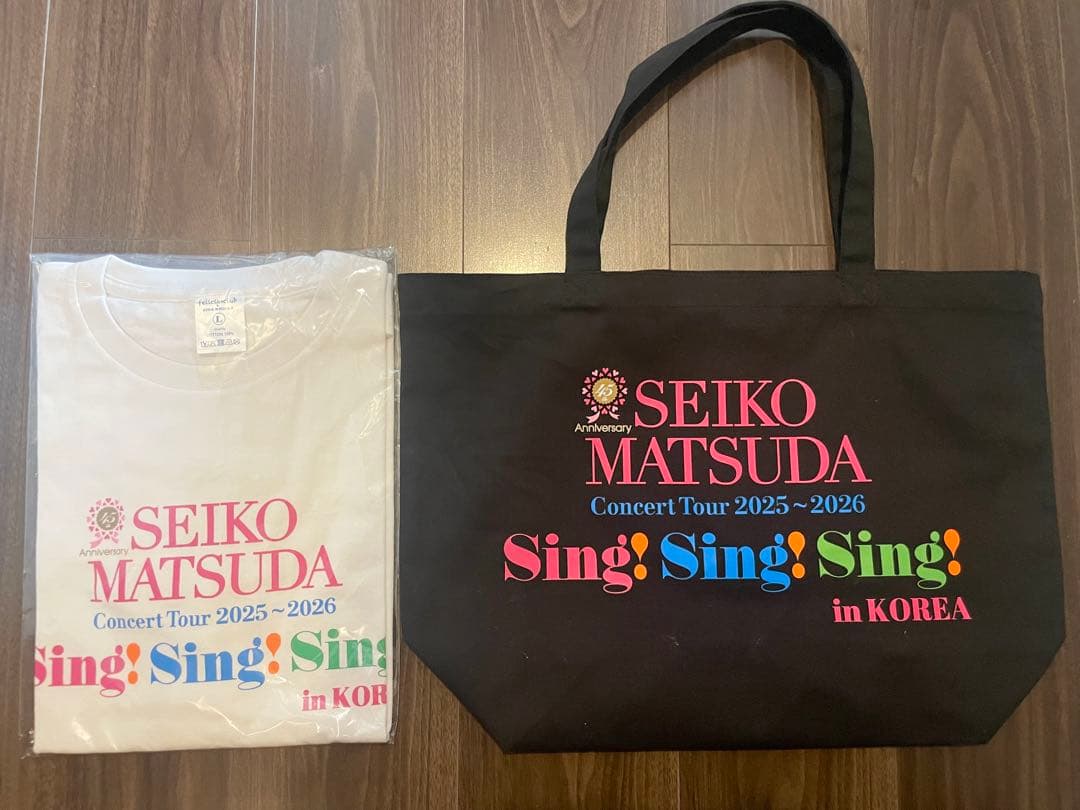 松田聖子☆ 2026韓国ツアーTシャツ＆トートバッグセット - メルカリ
