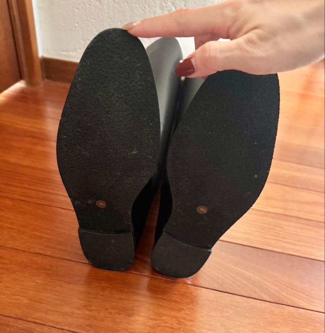 ODETTE E ODILE サイドトップベルト ロングブーツ 黒 23.5cm