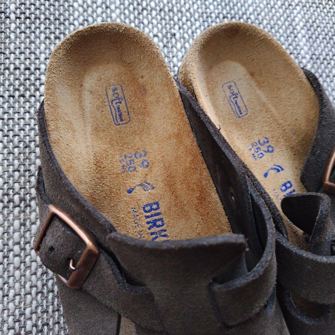 BIRKENSTOCK ビリケンシュトック スエード ボストン 39 モカ - メルカリ