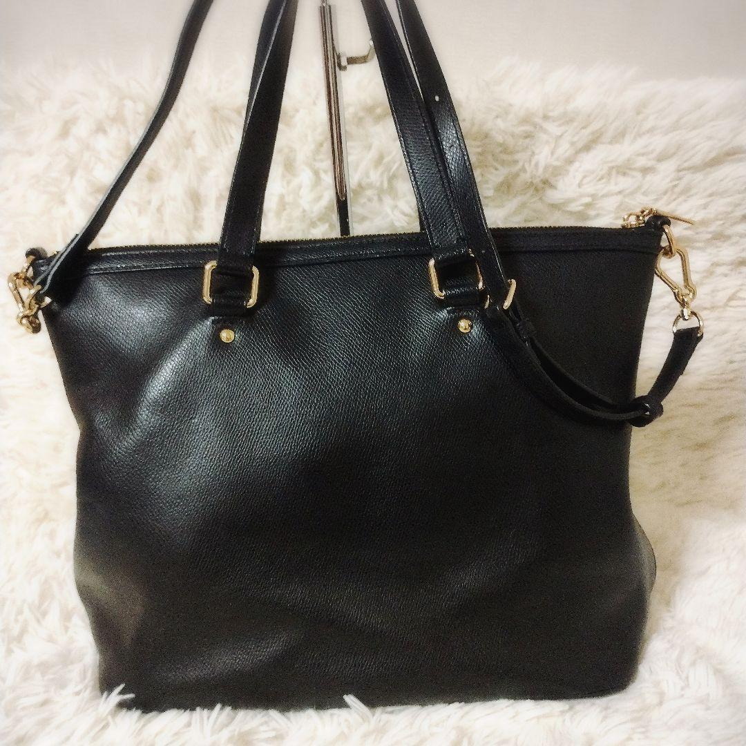 美品】COACH レザー 2WAY ハンドバッグ 黒 F34680 - メルカリ