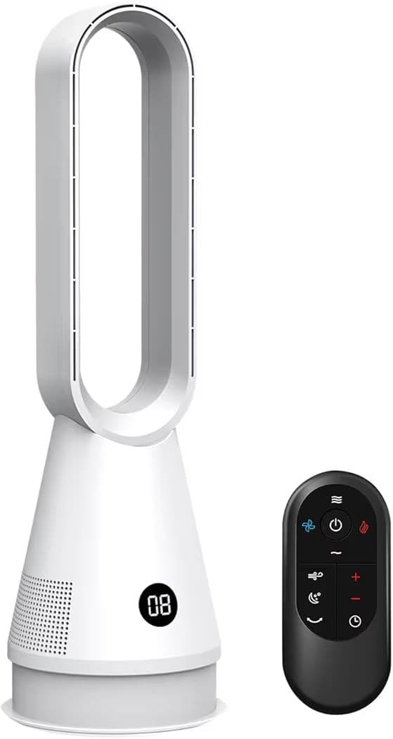 羽なし扇風機 冷暖兼用省エネ リモコン付き 左右首振り タイマー お手入れ簡単 Amazon.co.jp: 風量調整 微風&強風モード 100°自動首振り 9H切タイマー