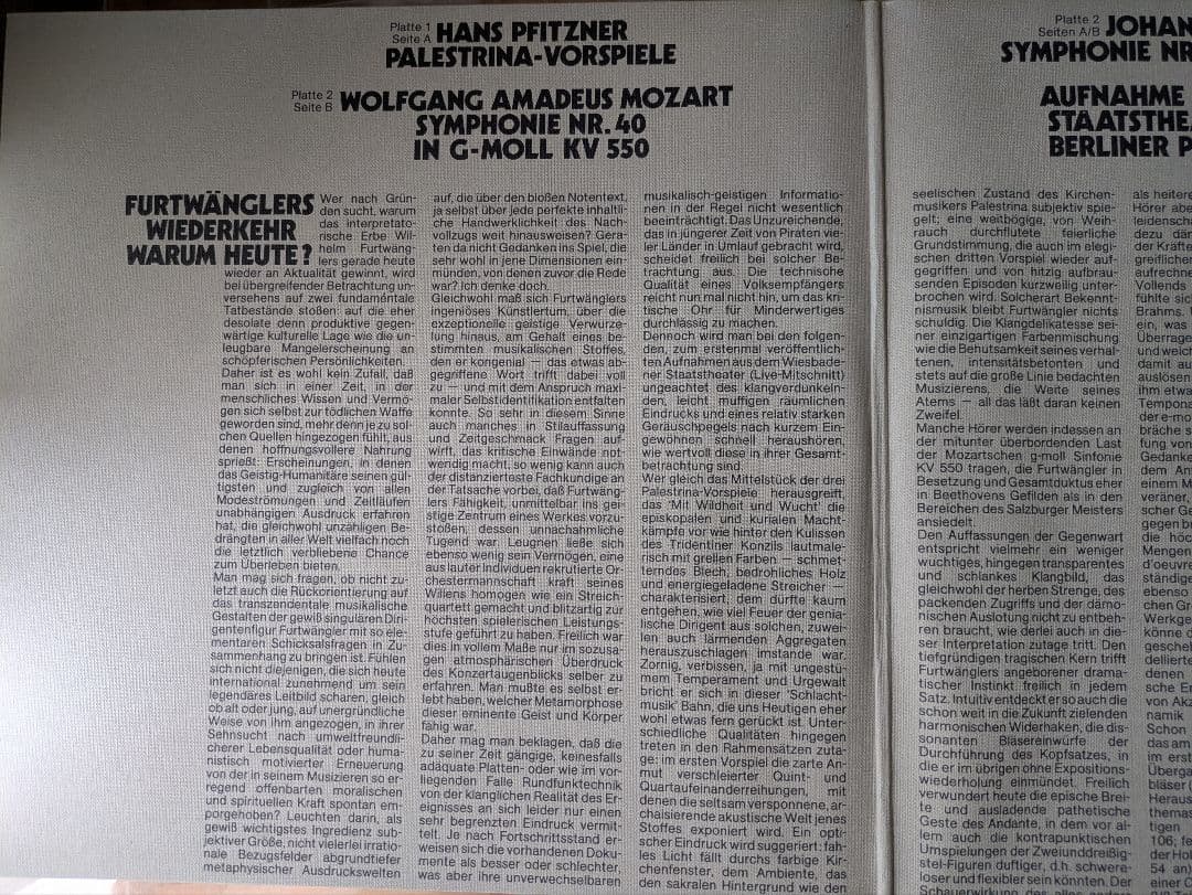 値下げLP ドイツ・フルトヴェングラー協会盤 ヴィースバーデンライブ2