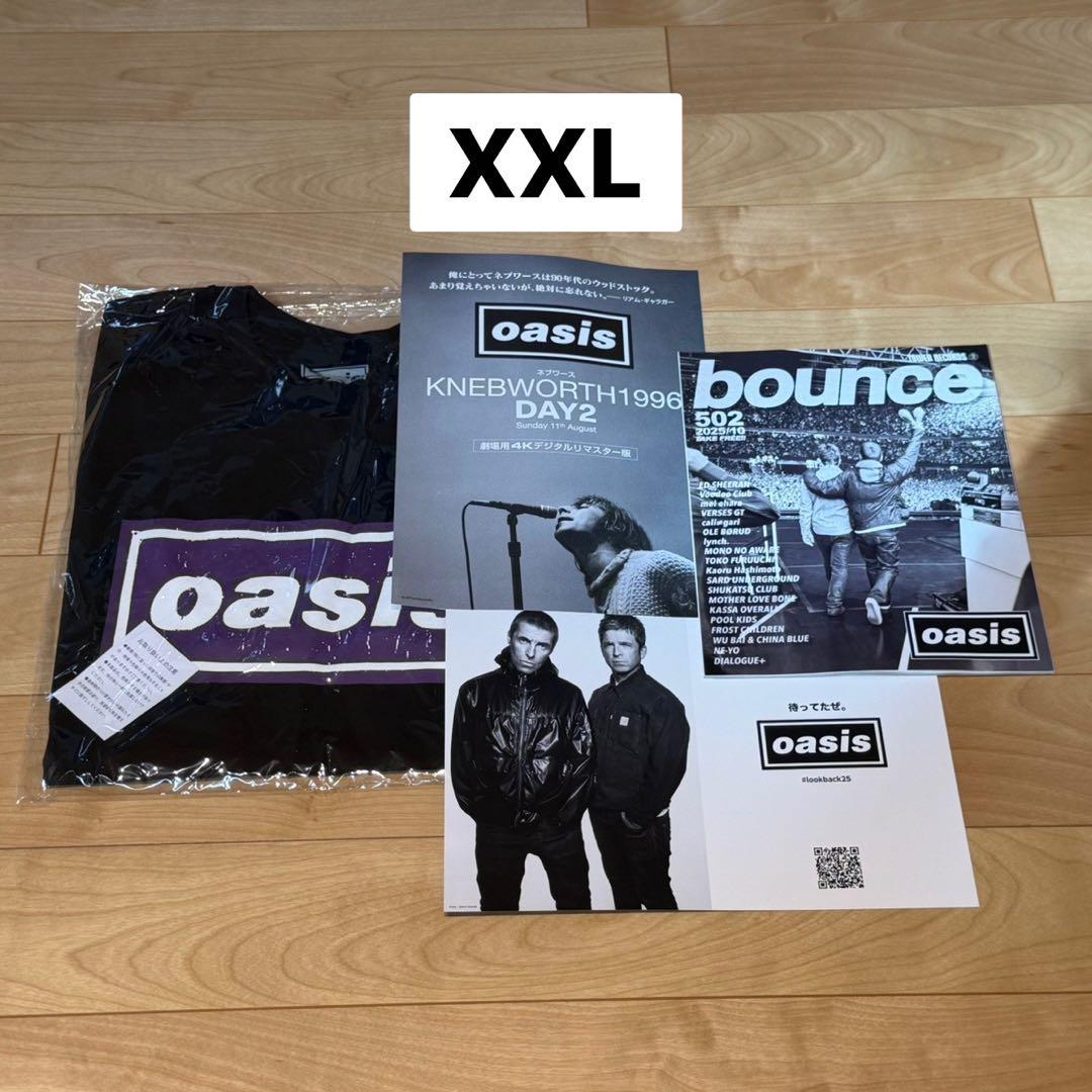 oasis fan store限定Tシャツ 黒 XXL 江戸紫 オアシス 2XL