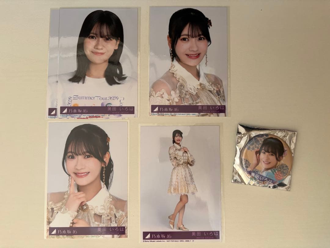 奥田いろは 生写真5枚 缶バッチセット - メルカリ