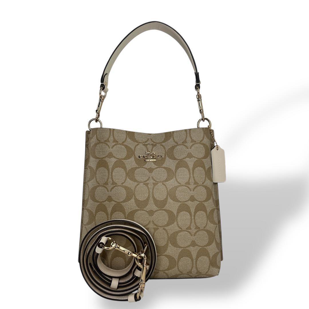 美品　コーチ　モリー　2way ショルダーバッグ　シグネチャー　バケット　レザー COACH（コーチ） 国内発送 バッグ レディース ショルダー バッグ