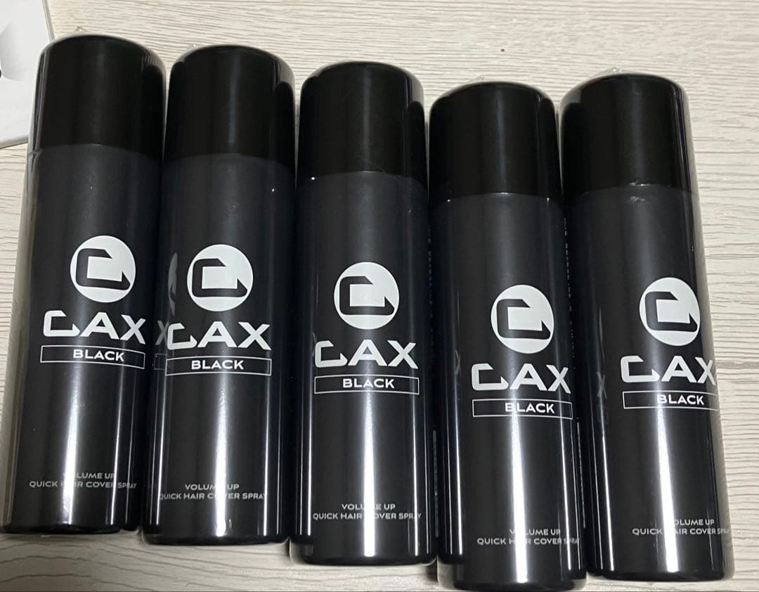 CAX カックス 薄毛隠し用 ヘアスプレー 100gブラック5本セット