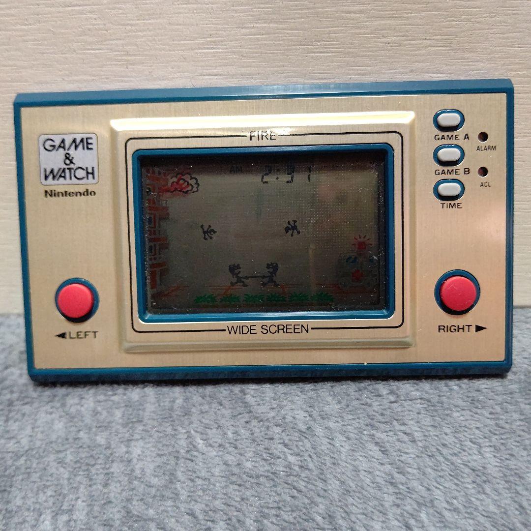 ゲームウォッチ ファイア 説明書・電池付き 任天堂Nintendo 昭和レトロ