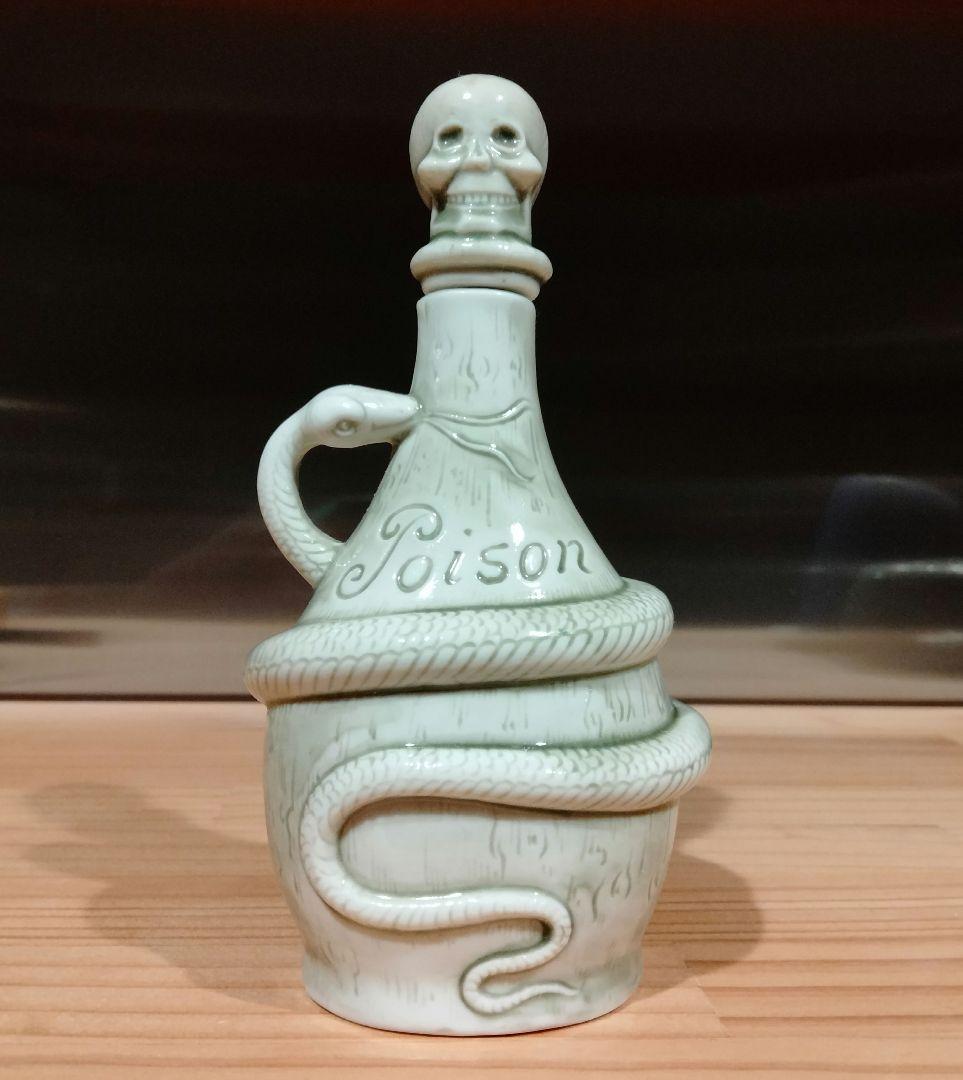 アンティーク 20s 30s スカル ドクロ 蛇 デカンタ ビンテージ ポイズン Skonk Poison Skull Decanter スカル ビンテージ デカンタ ポイズン