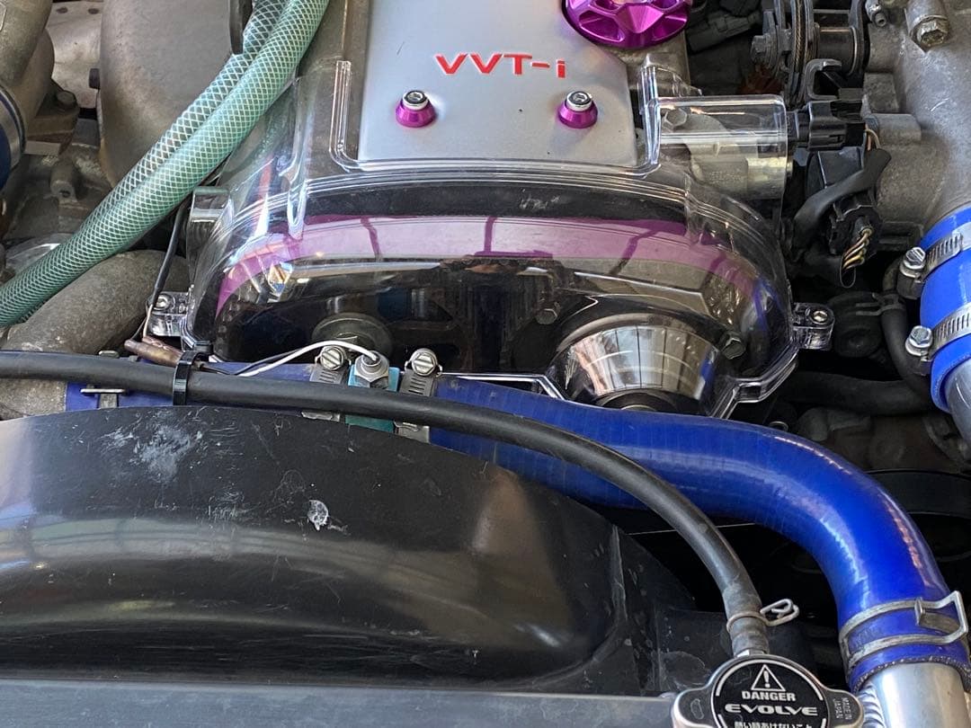 1JZ VVTI GTE 透明 タイミングベルトカバー jzx100 110 - メルカリ