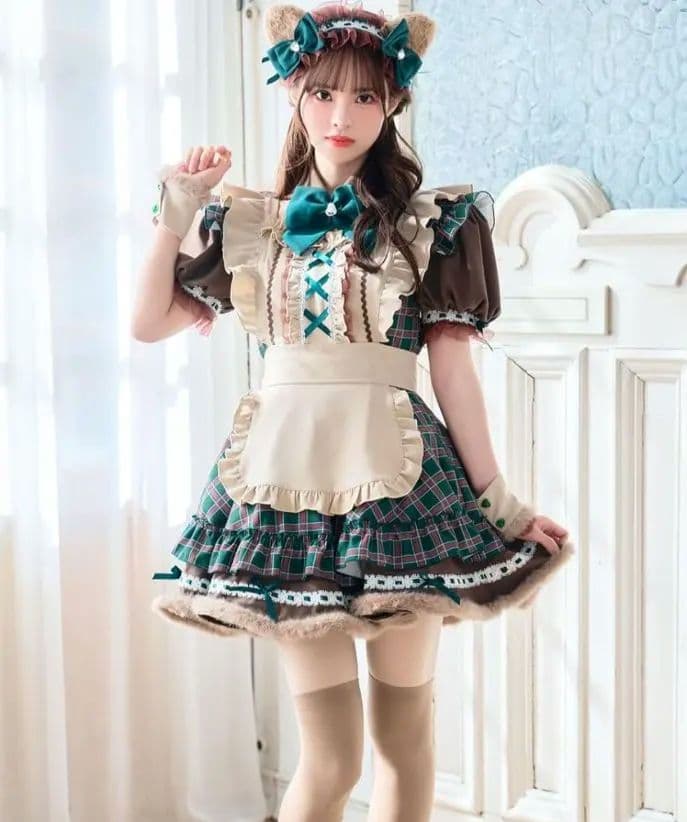 ロココチェックアニマルメイド コスプレ Malymoon マリームーン 予約-4月中旬頃より順次発送予定】【藤咲凪着用】ロココチェック