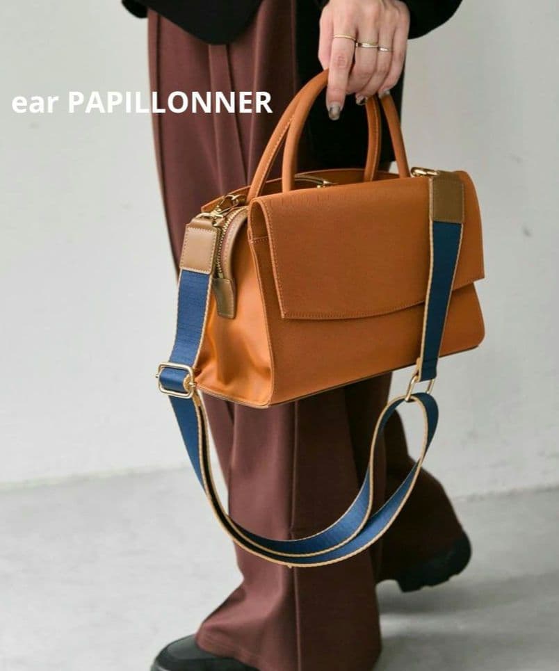 【ear PAPILLONNER】きれいめ撥水トートバッグS　オレンジ パル PAL 【ear PAPILLONNER】きれいめ撥水トートバッグS （orange