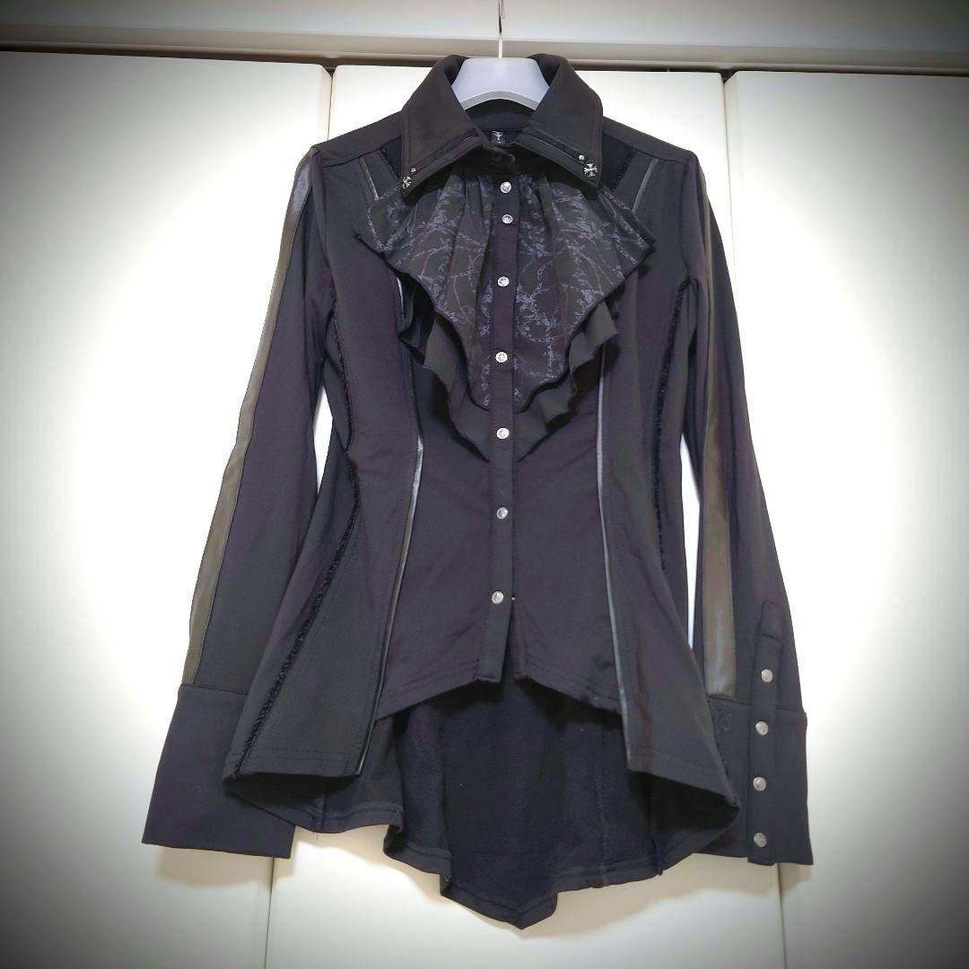 OzzOn OzzCroce ゴシック フィッシュテールブラウス レジル resil フィッシュテールシャツブラウス （ブラック