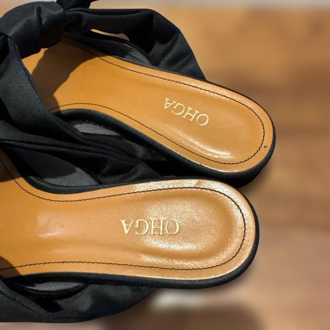 OHGA ベロアリボンミュール - メルカリ