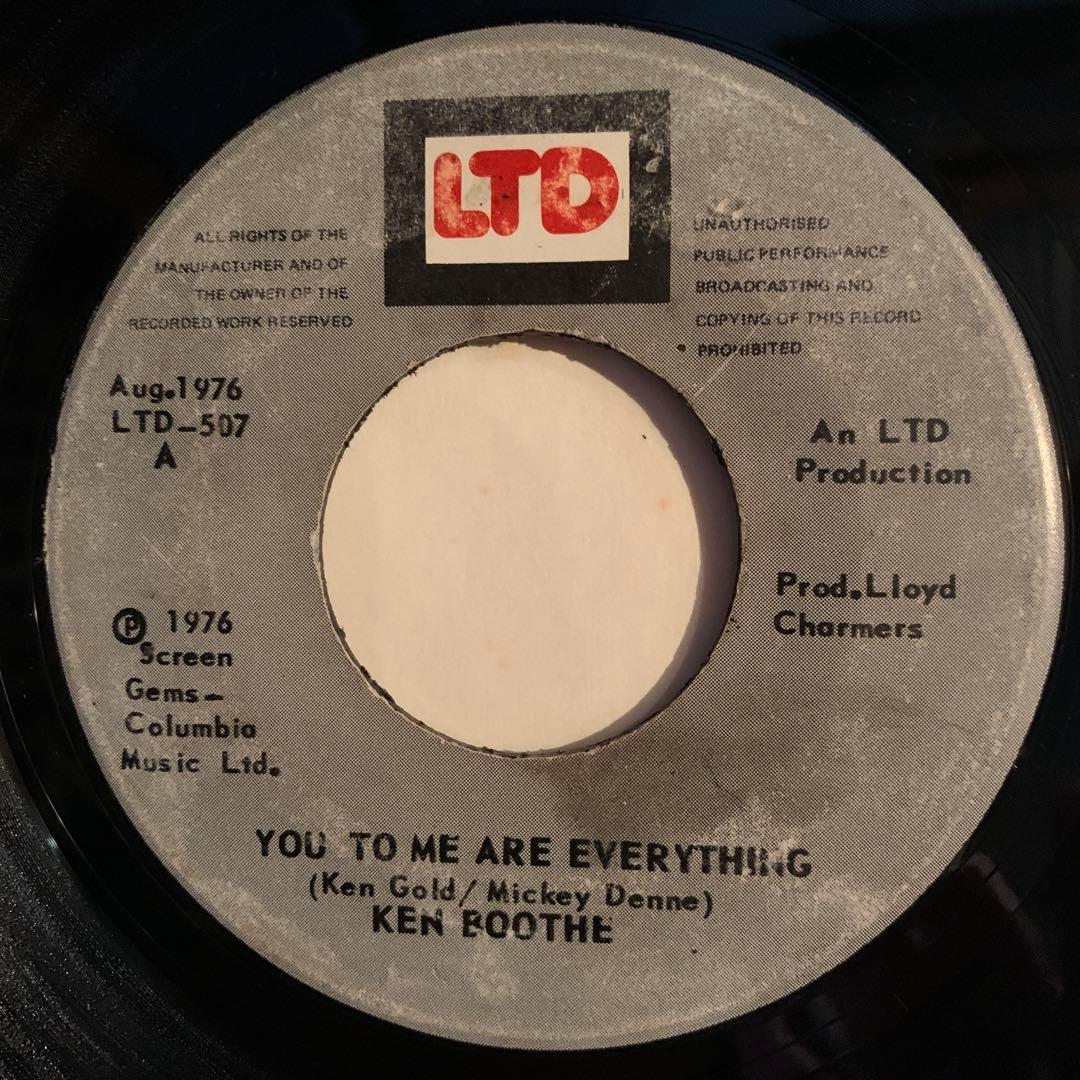5485 KEN BOOTHE YOU TO ME ARE 〜 レゲエ レコード YOU TO ME ARE EVERYTHING / KEN BOOTHE - STAMINA RECORDS / VINTAGE
