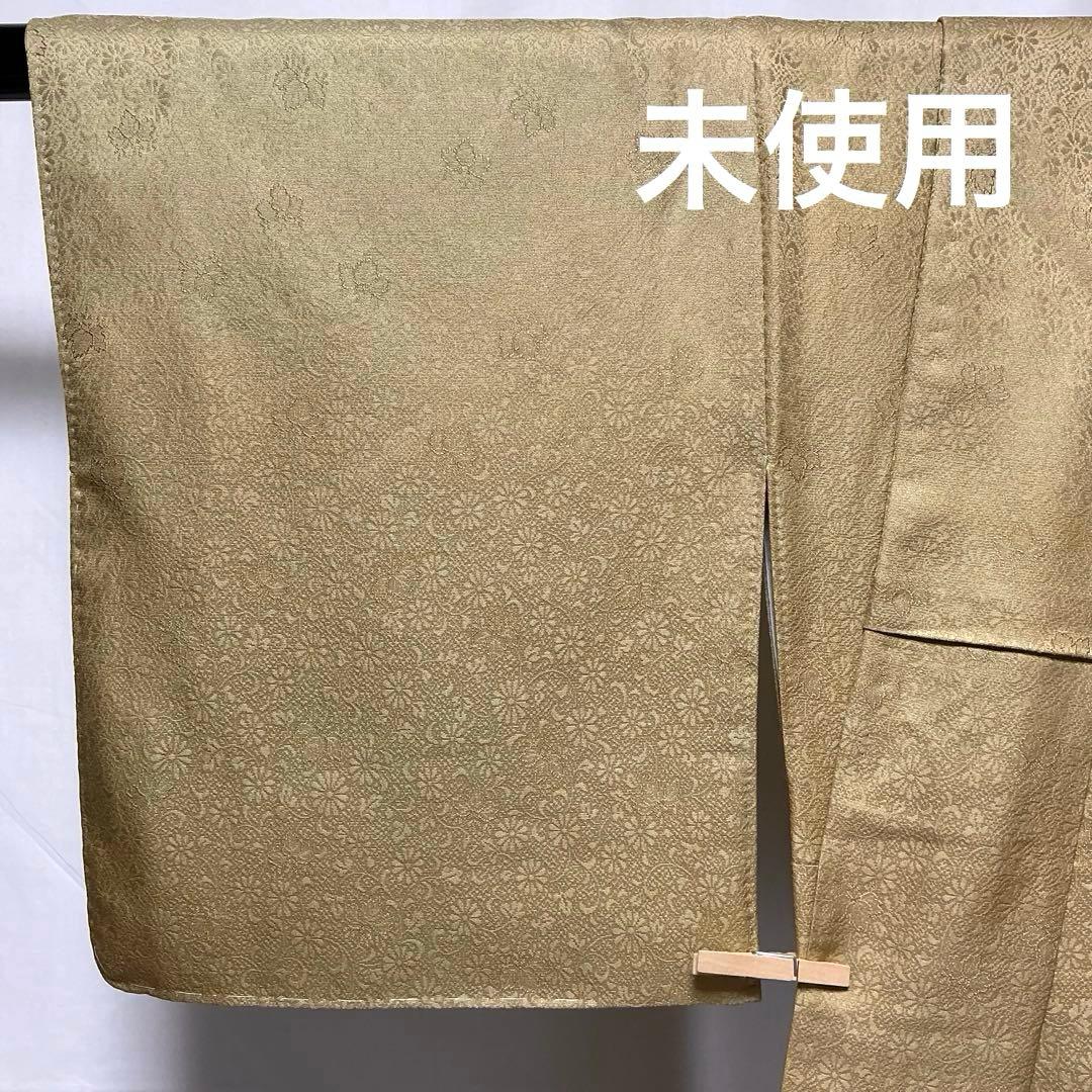 ※b206 正絹　袷　色無地　地紋　ぼかし　未使用しつけ付極美品　着物 着物｜色無地 ｜玲瓏白虎紋 薄鼠｜正絹