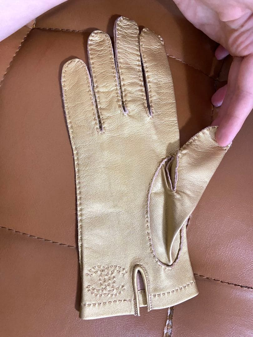 d*7様 【売切価格】シャネル/手袋/レザーグローブ/ゴールド/ココマーク
