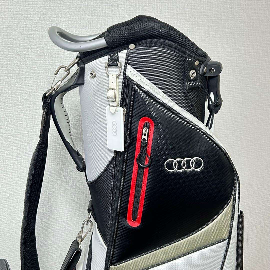 アウディ 純正 キャディバッグ ホワイト×カーボンBK 5分割 希少モデル