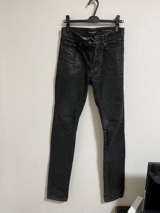 SAINT LAURENT PARIS サンローランコーティングデニムパンツ