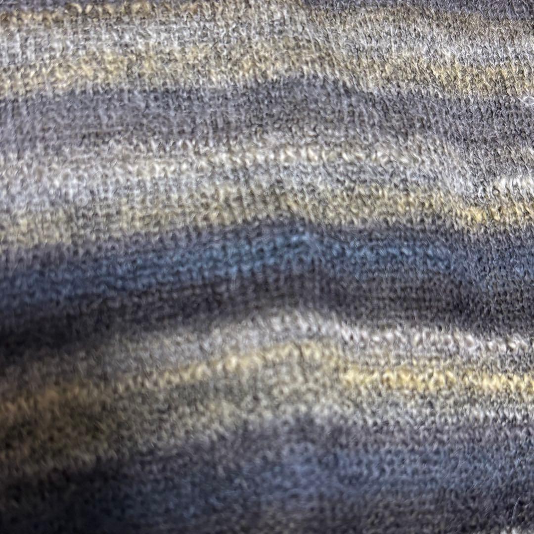 ☆新品タグ付き☆佐藤繊維 モヘヤ混グラデーションボーダー ロング